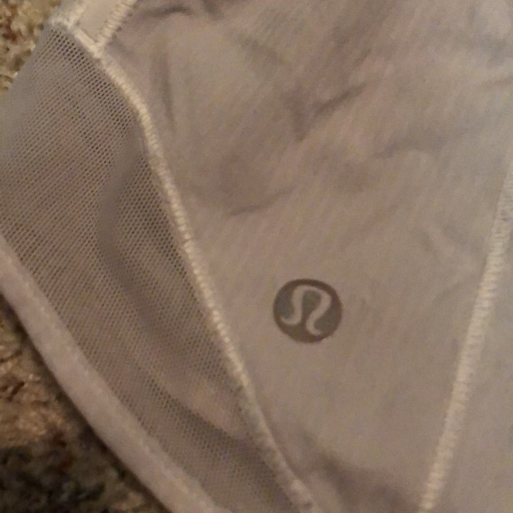 White Lululemon shorts